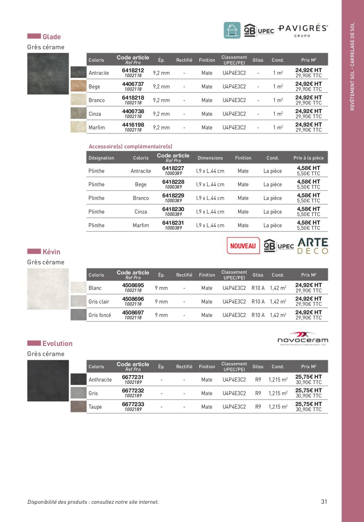 Catalogue Revêtements Habitat et Tertiaire, page 00031