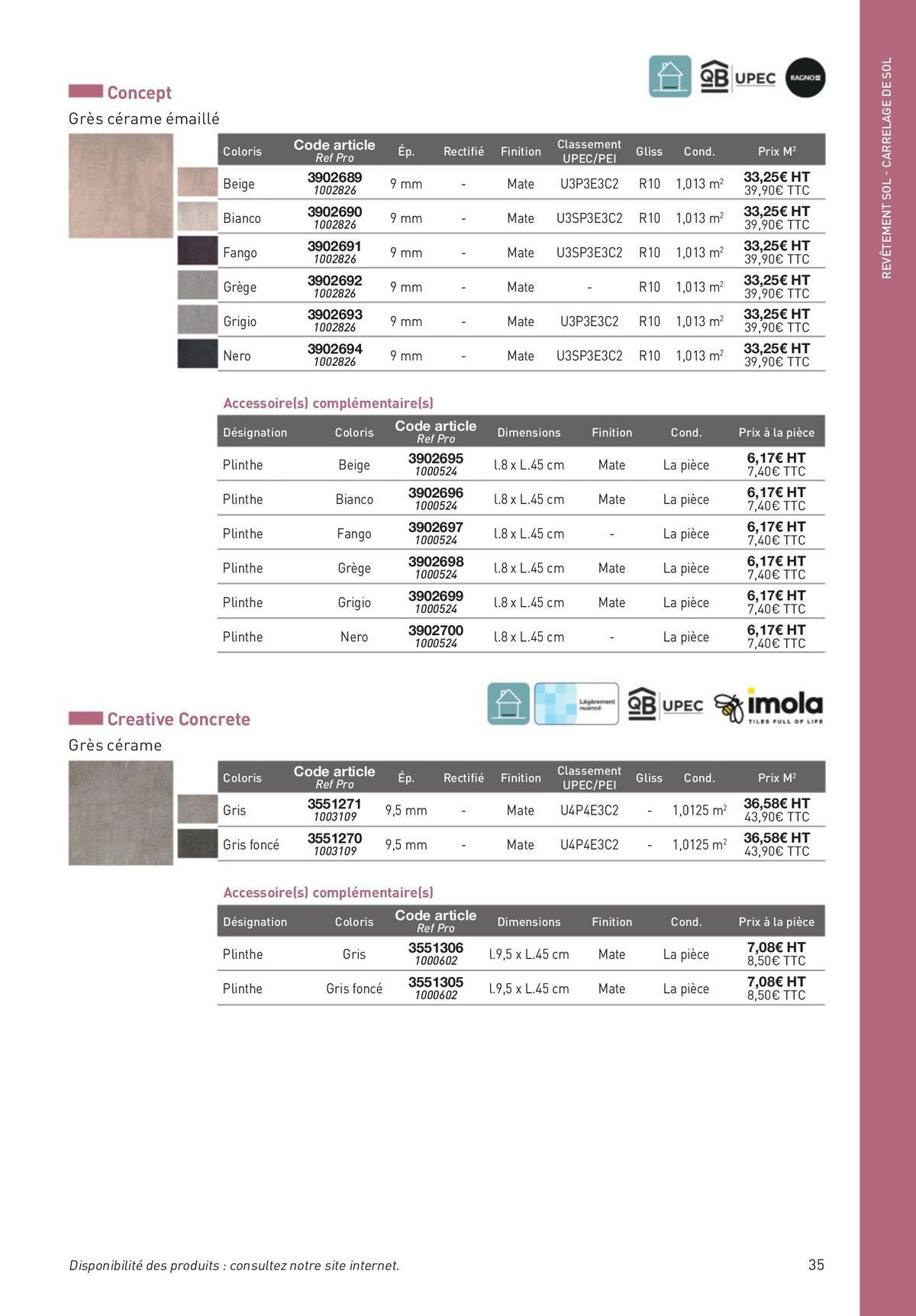 Catalogue Revêtements Habitat et Tertiaire, page 00035