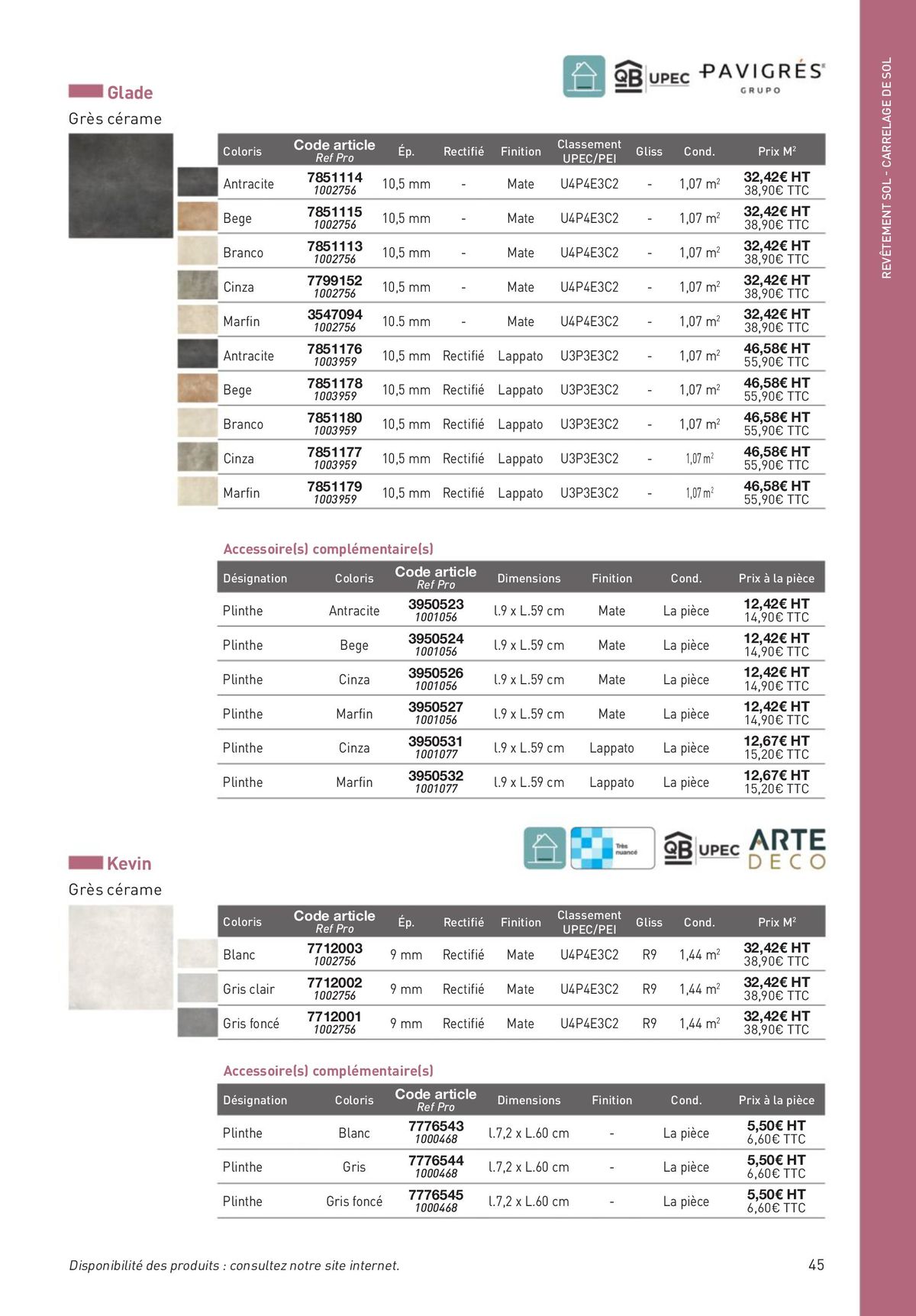 Catalogue Revêtements Habitat et Tertiaire, page 00045