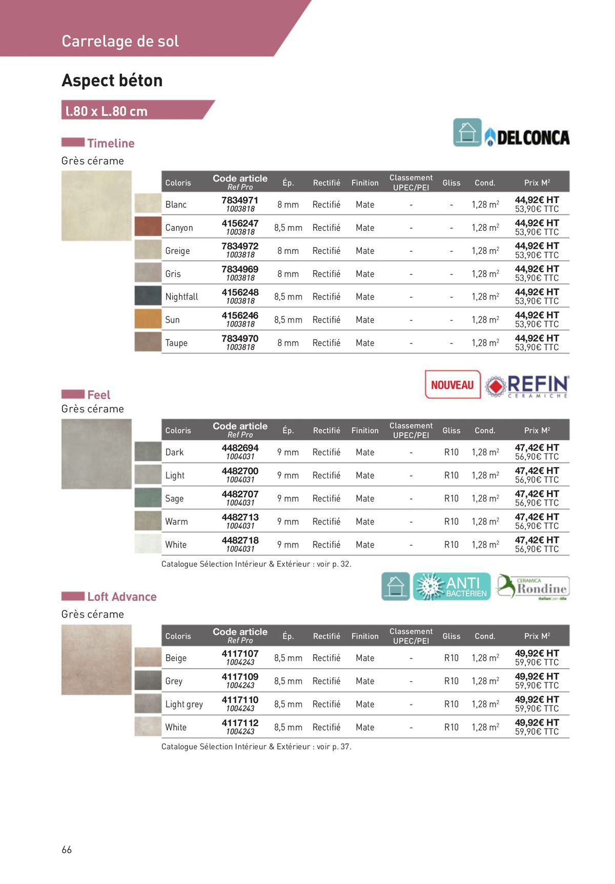 Catalogue Revêtements Habitat et Tertiaire, page 00066