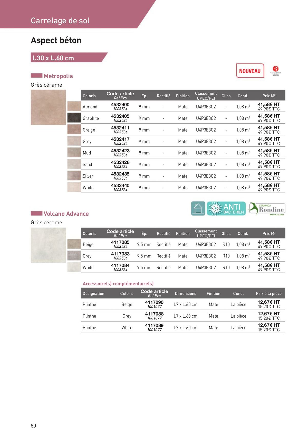 Catalogue Revêtements Habitat et Tertiaire, page 00080