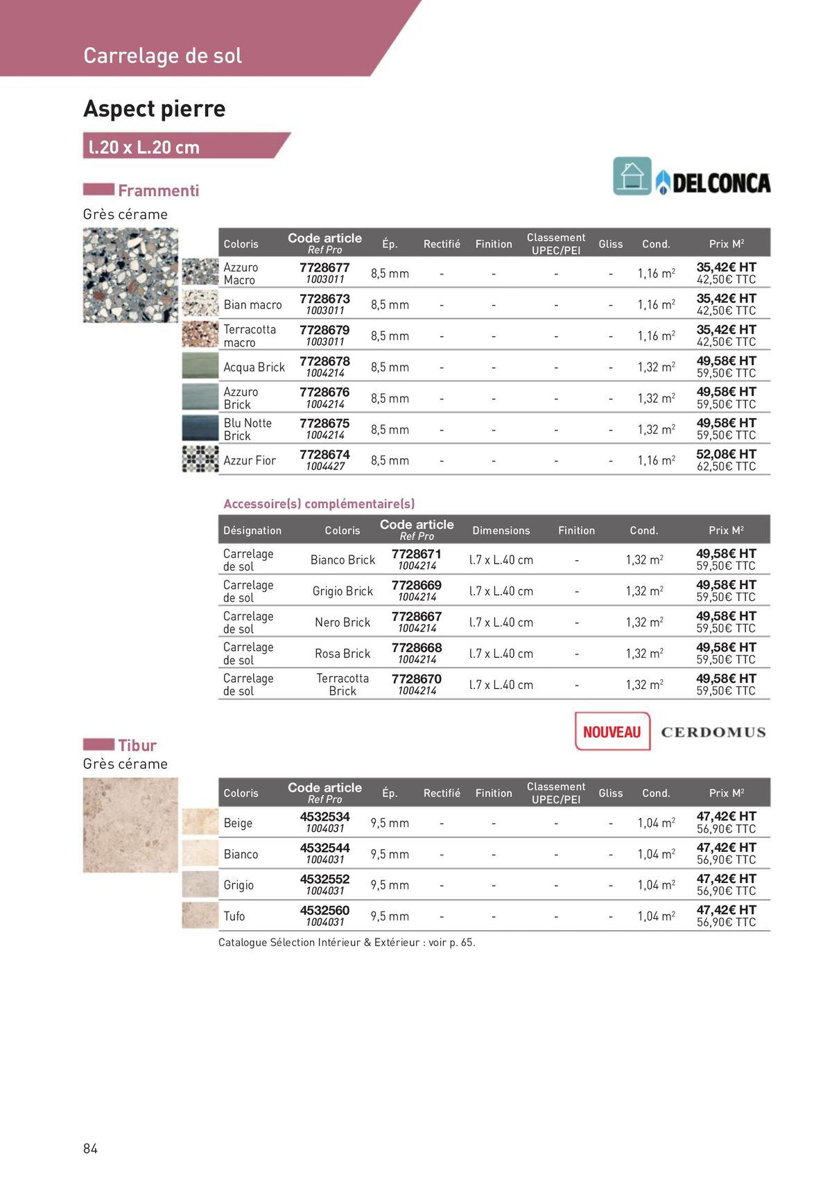 Catalogue Revêtements Habitat et Tertiaire, page 00084