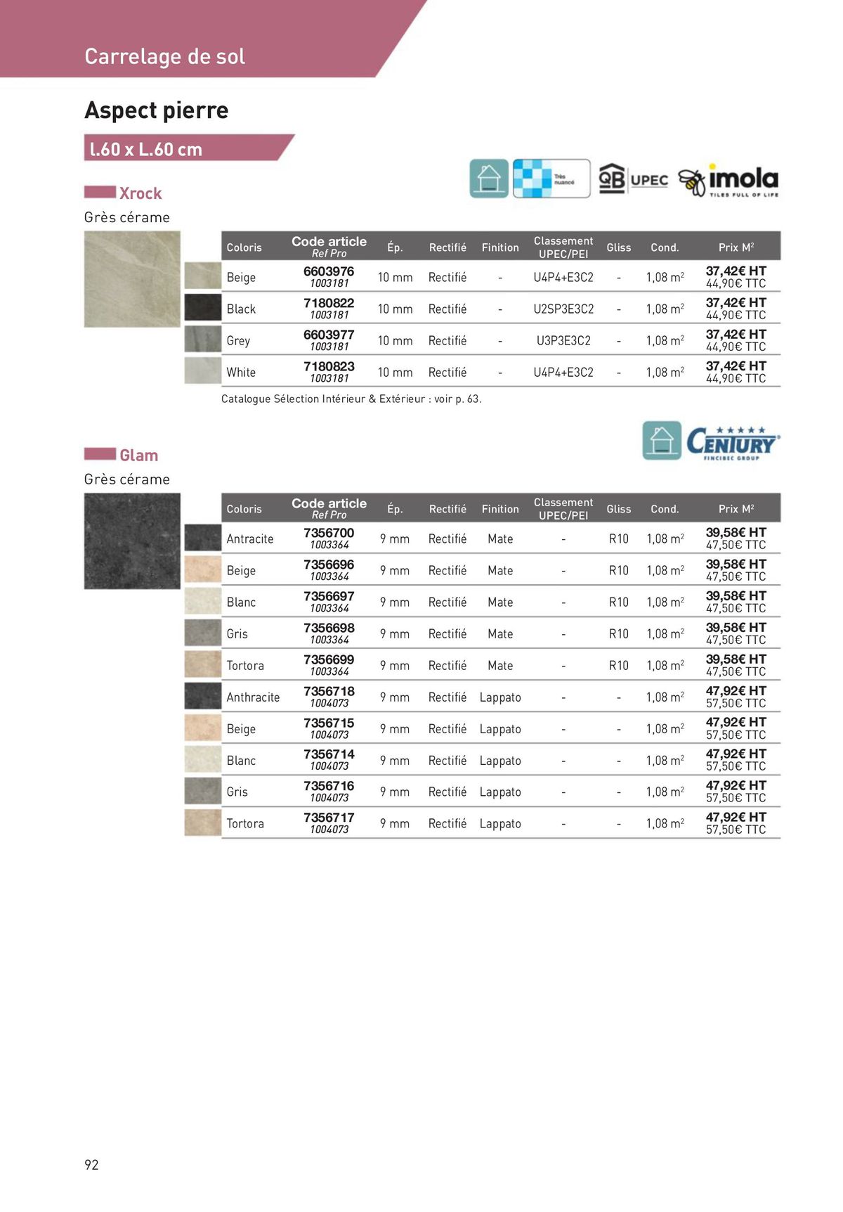 Catalogue Revêtements Habitat et Tertiaire, page 00092