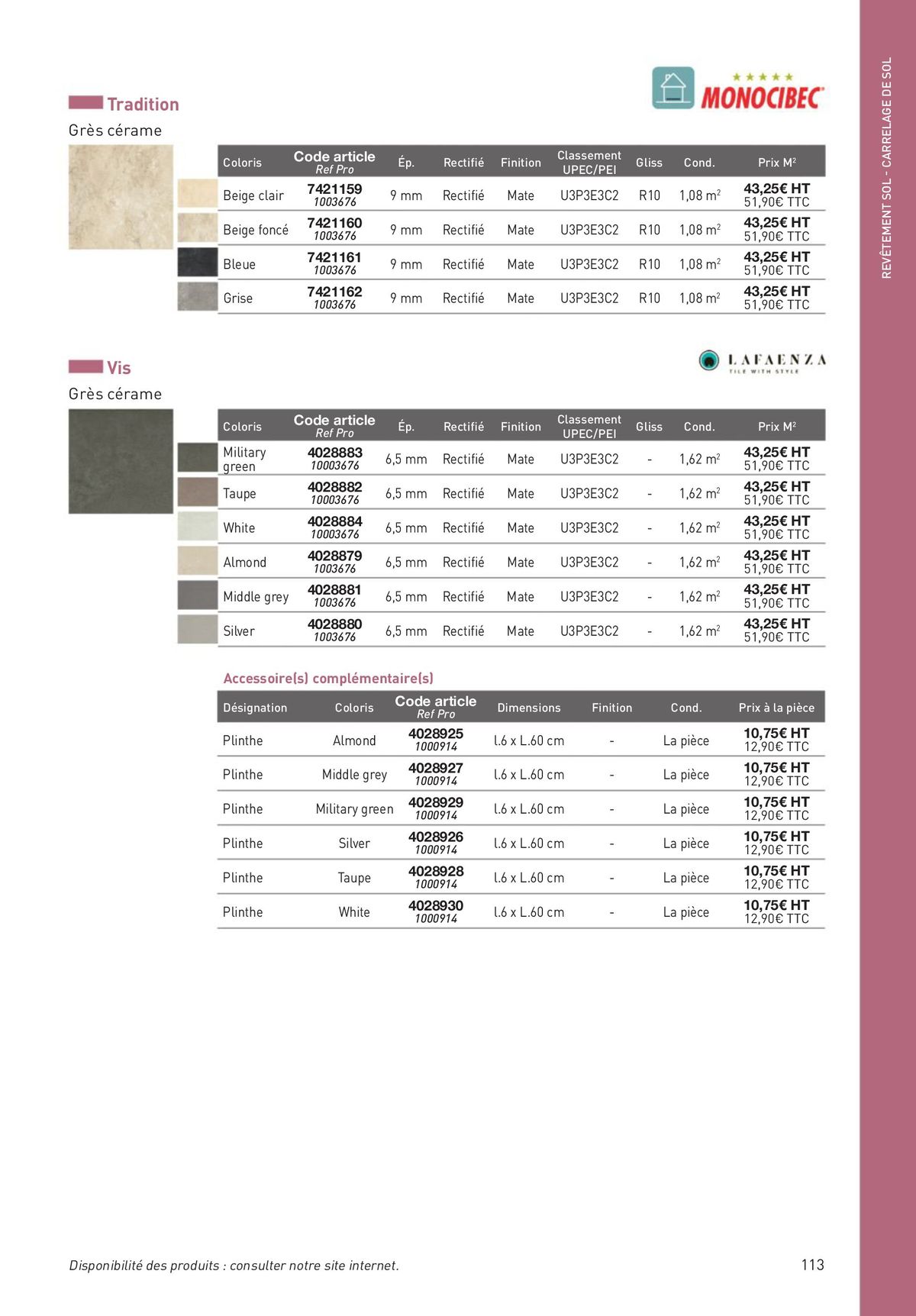 Catalogue Revêtements Habitat et Tertiaire, page 00113