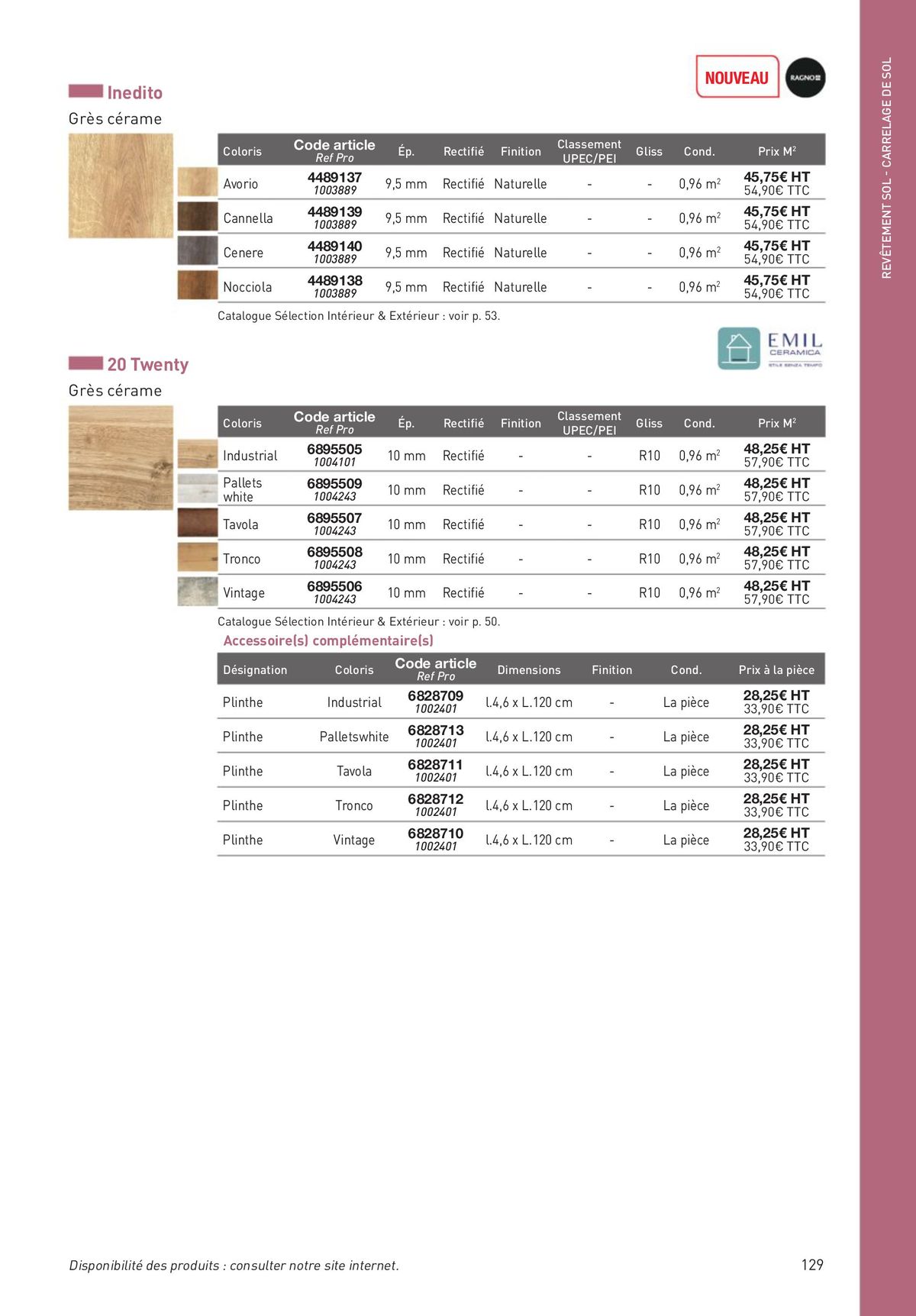 Catalogue Revêtements Habitat et Tertiaire, page 00129