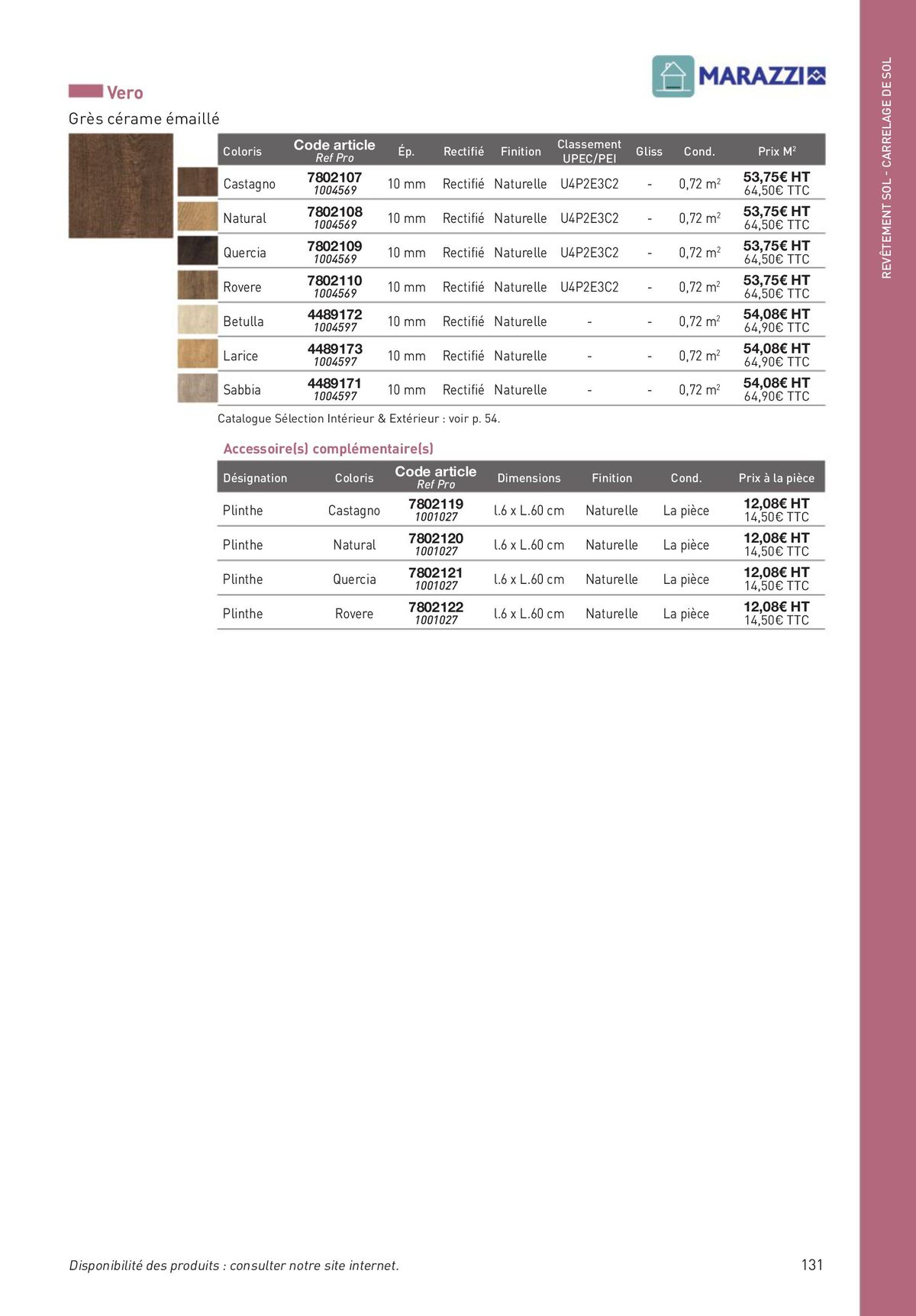 Catalogue Revêtements Habitat et Tertiaire, page 00131