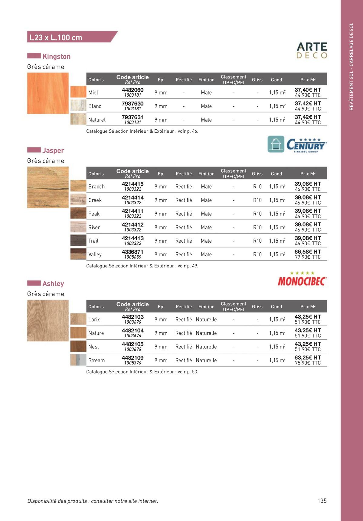 Catalogue Revêtements Habitat et Tertiaire, page 00135