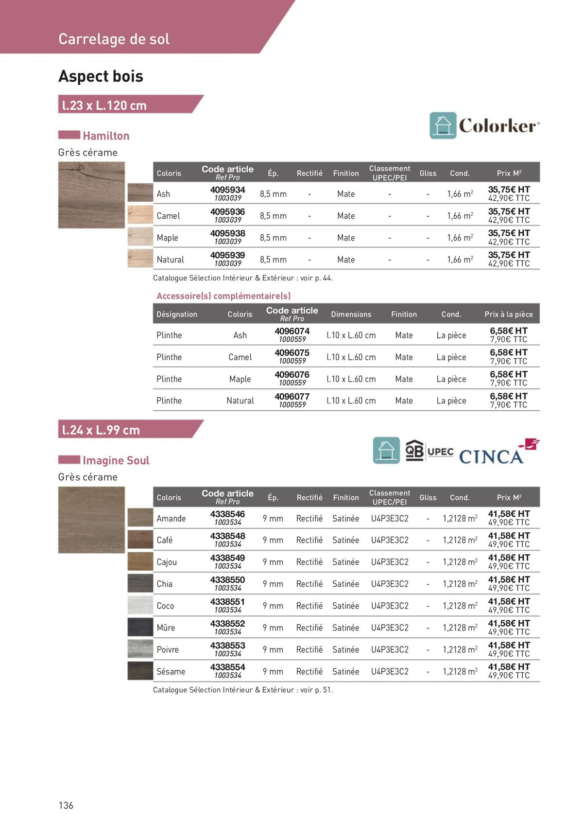 Catalogue Revêtements Habitat et Tertiaire, page 00136