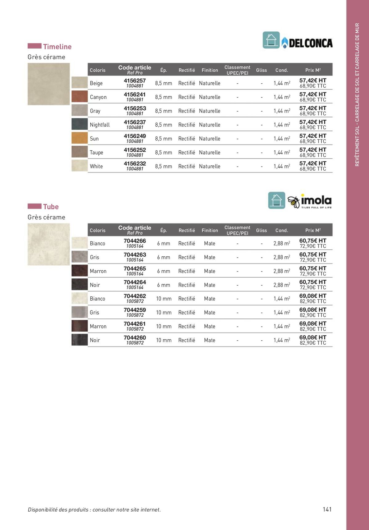 Catalogue Revêtements Habitat et Tertiaire, page 00141