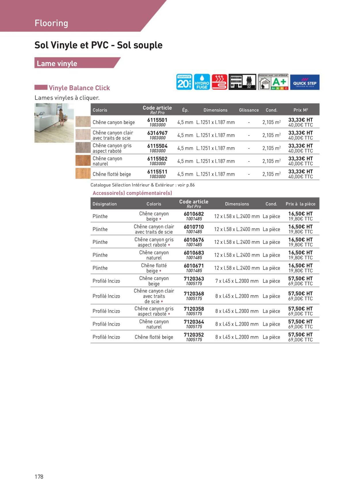 Catalogue Revêtements Habitat et Tertiaire, page 00178