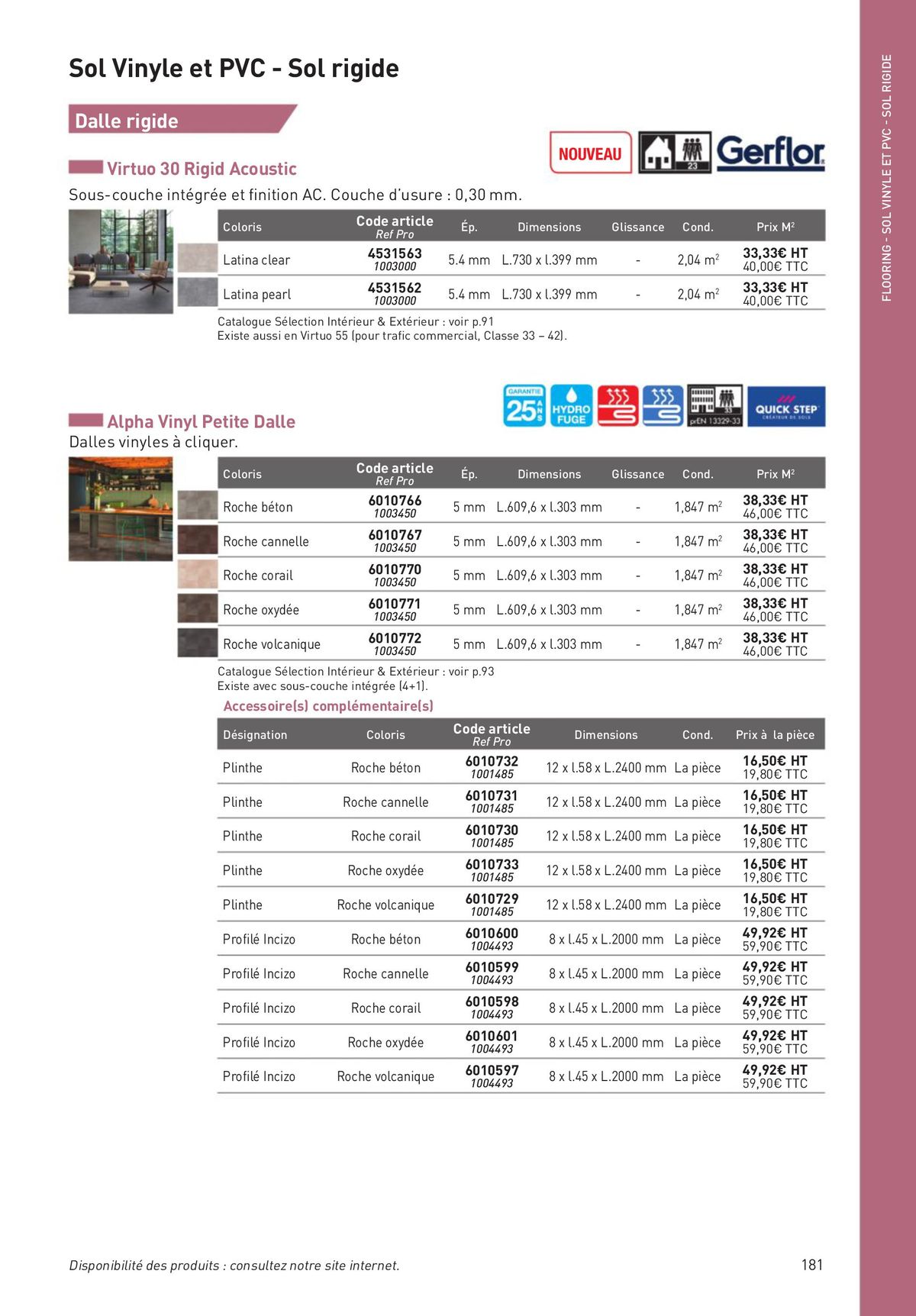 Catalogue Revêtements Habitat et Tertiaire, page 00181