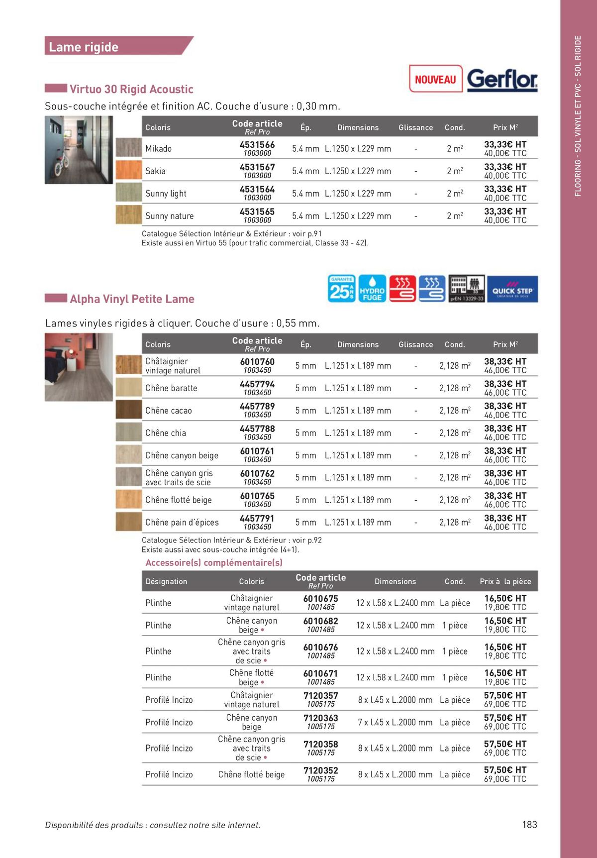 Catalogue Revêtements Habitat et Tertiaire, page 00183