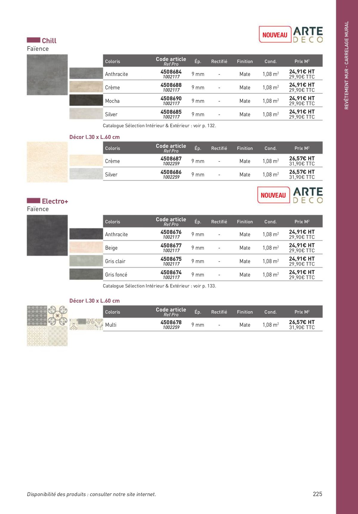 Catalogue Revêtements Habitat et Tertiaire, page 00225