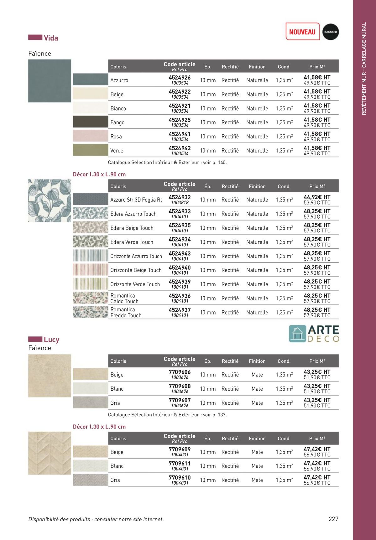 Catalogue Revêtements Habitat et Tertiaire, page 00227