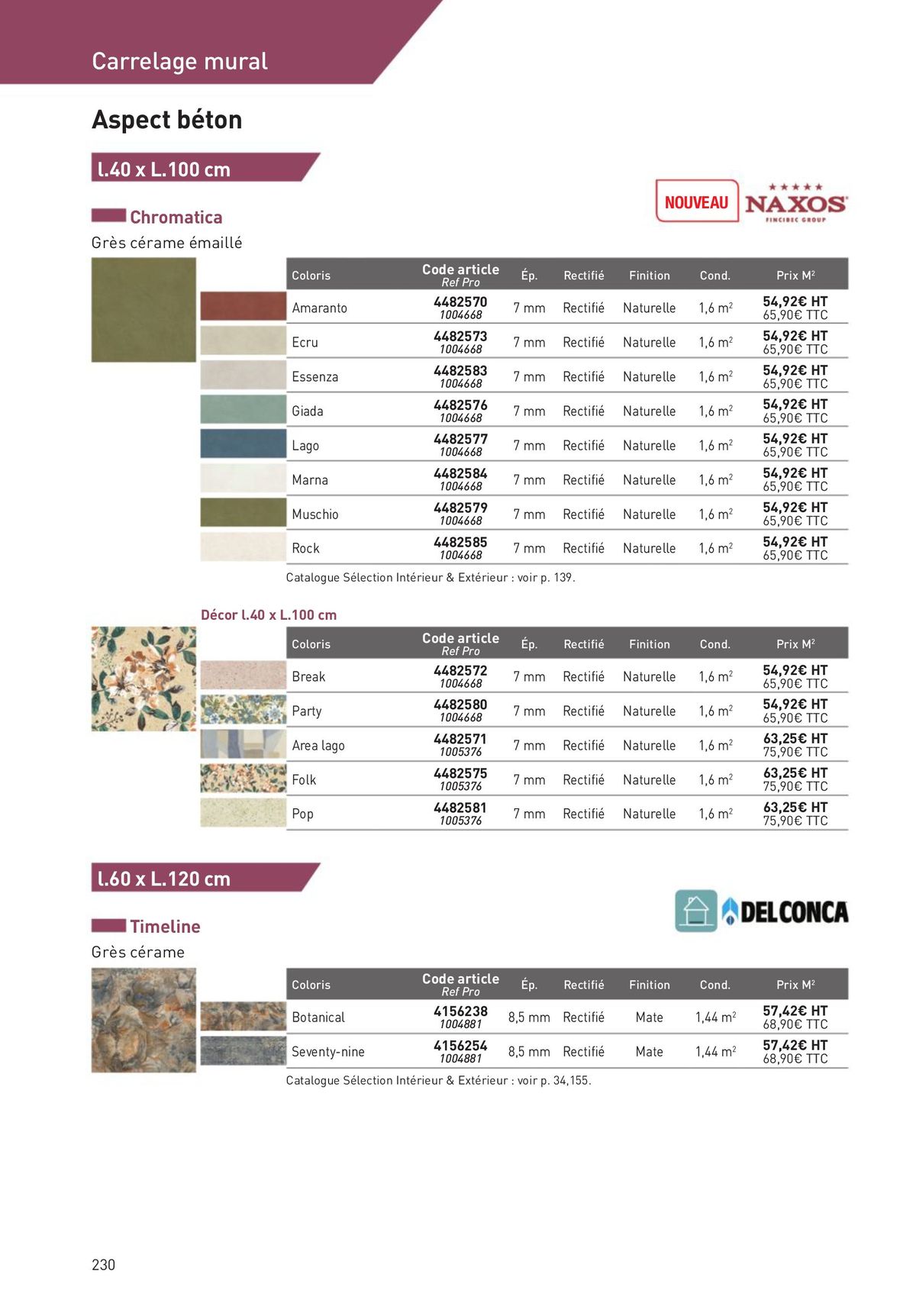 Catalogue Revêtements Habitat et Tertiaire, page 00230