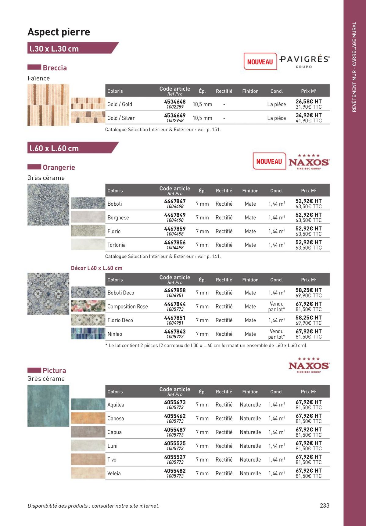 Catalogue Revêtements Habitat et Tertiaire, page 00233