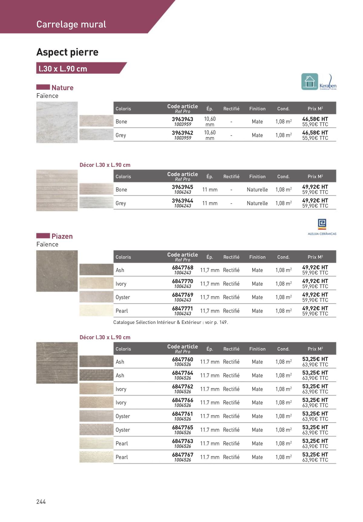 Catalogue Revêtements Habitat et Tertiaire, page 00244