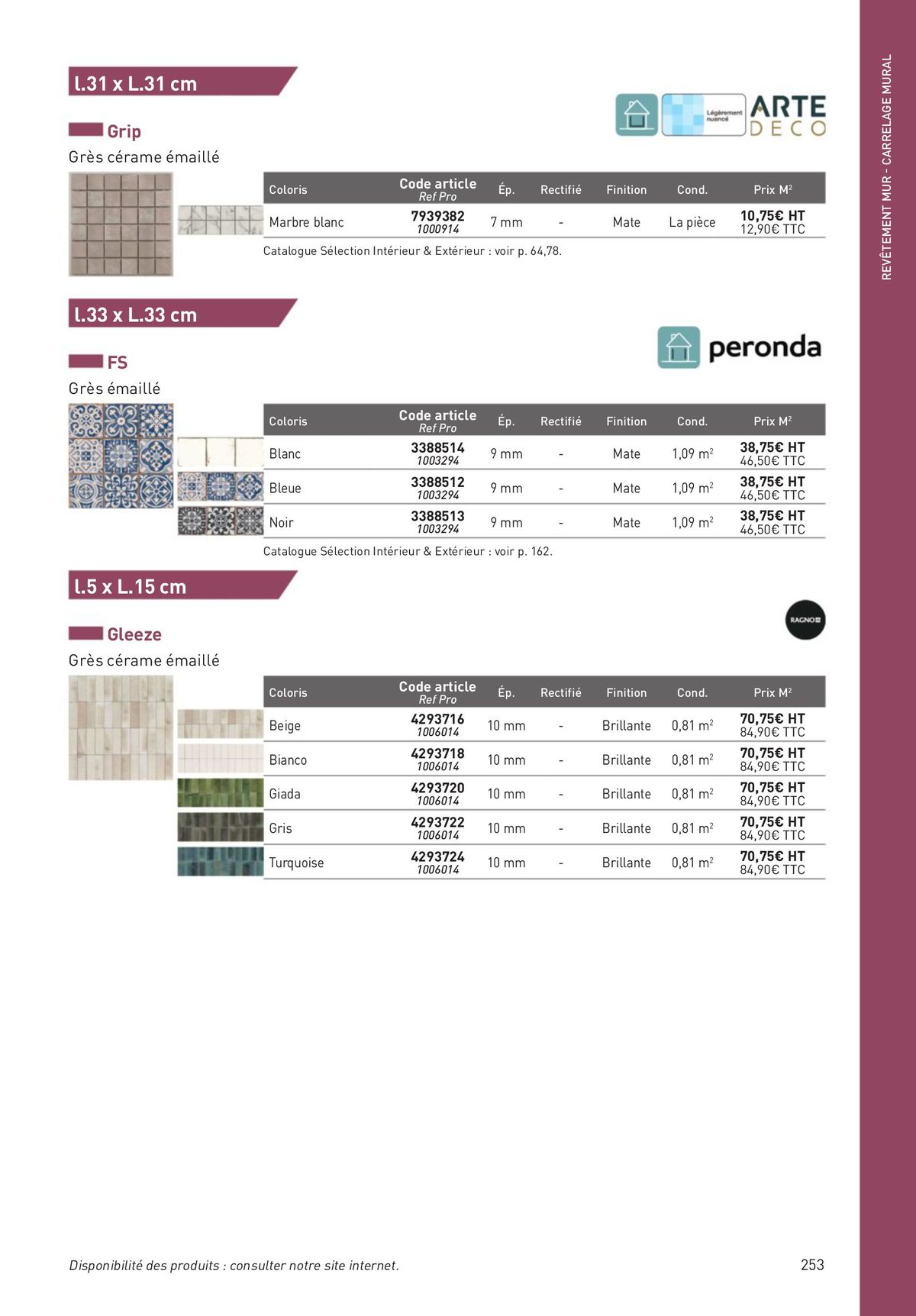 Catalogue Revêtements Habitat et Tertiaire, page 00253