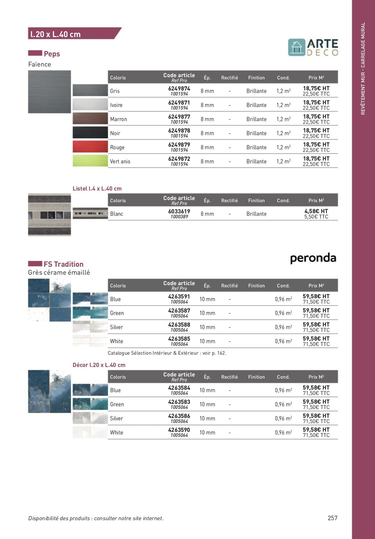 Catalogue Revêtements Habitat et Tertiaire, page 00257