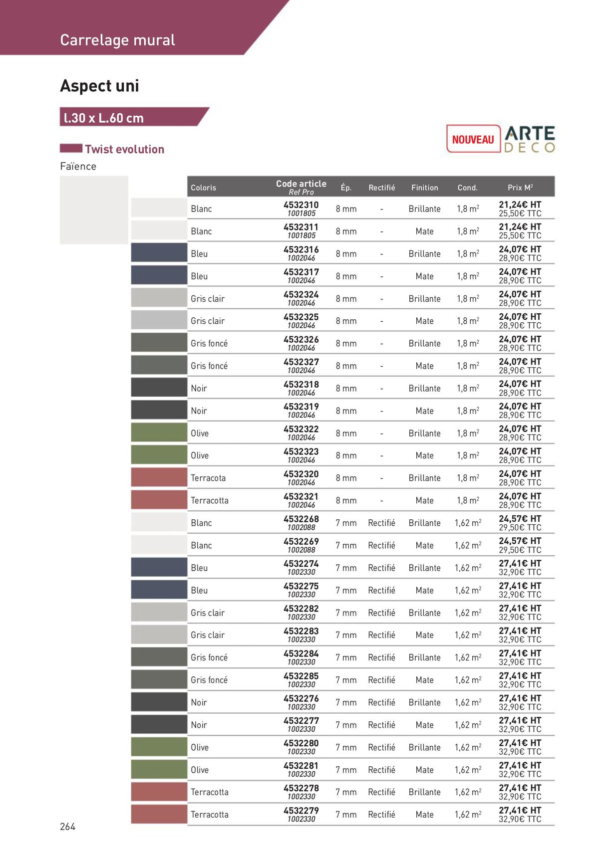 Catalogue Revêtements Habitat et Tertiaire, page 00264