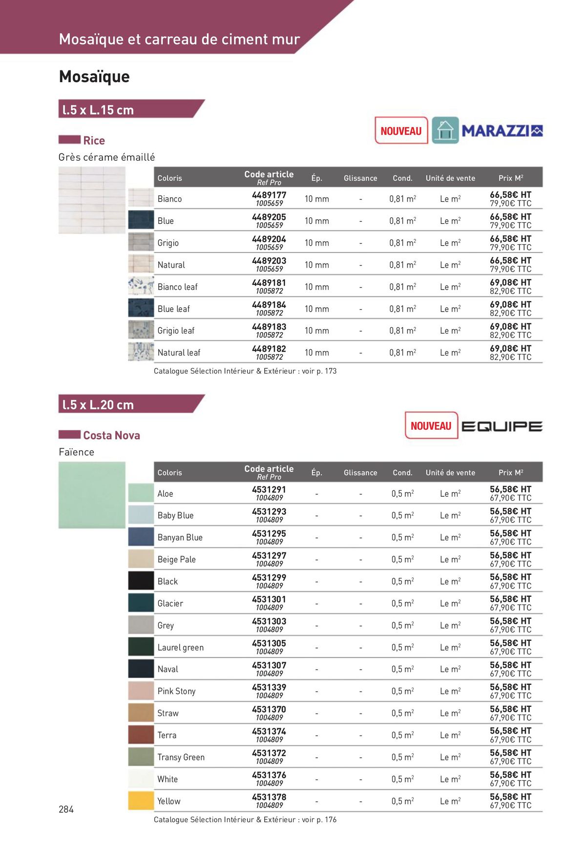 Catalogue Revêtements Habitat et Tertiaire, page 00284