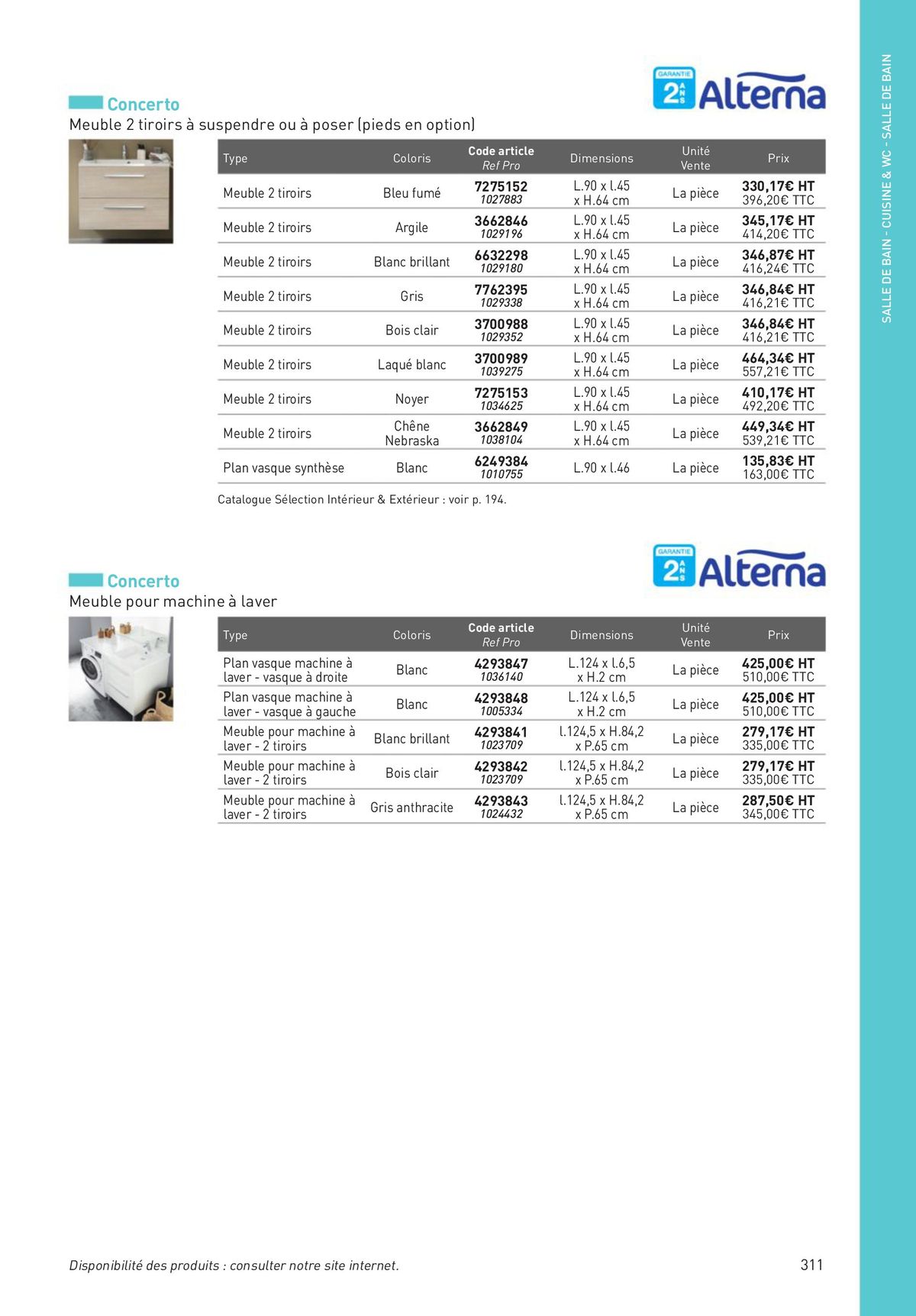 Catalogue Revêtements Habitat et Tertiaire, page 00311