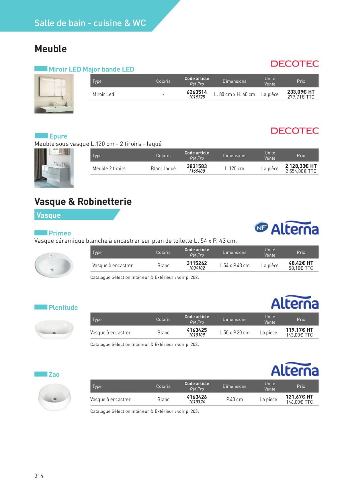 Catalogue Revêtements Habitat et Tertiaire, page 00314