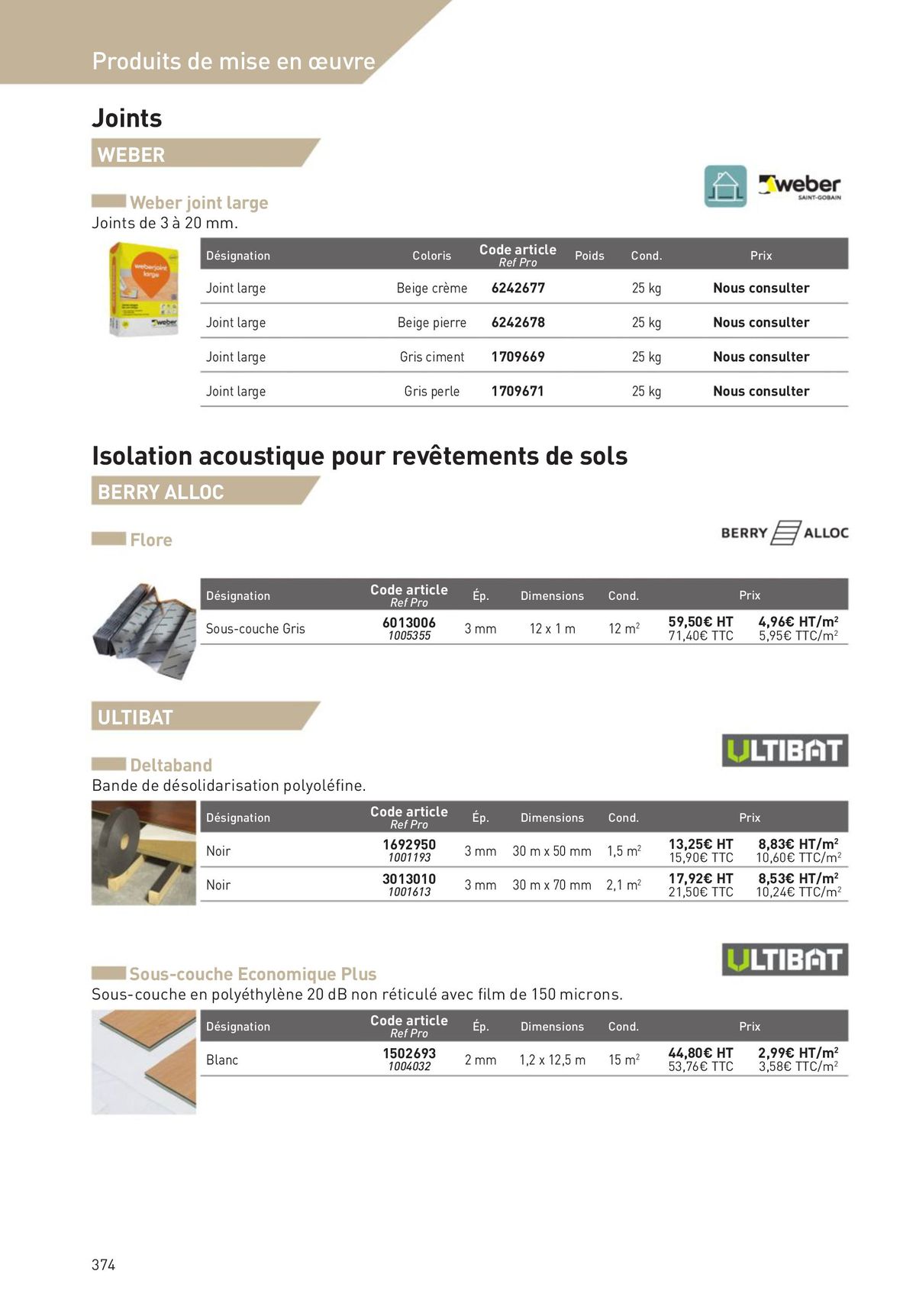 Catalogue Revêtements Habitat et Tertiaire, page 00374