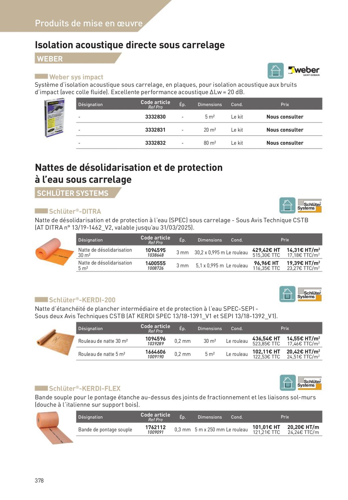 Catalogue Revêtements Habitat et Tertiaire, page 00378