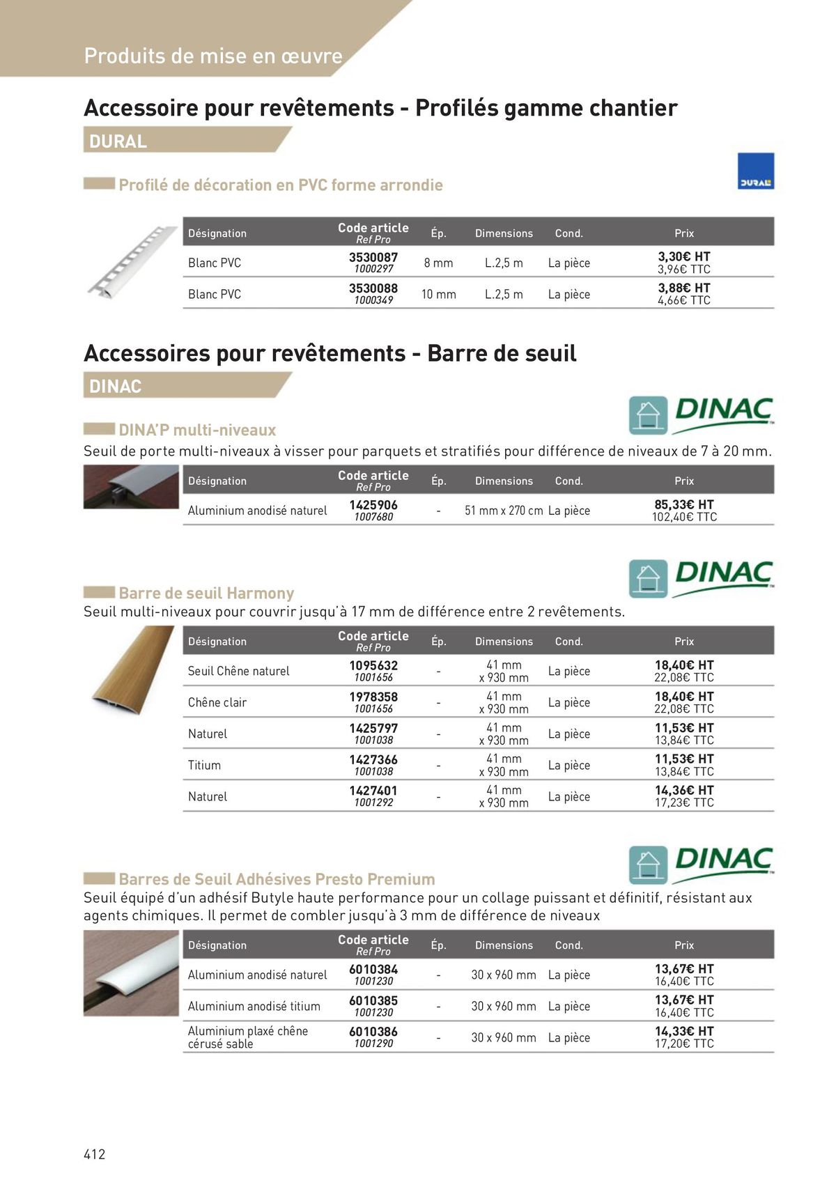 Catalogue Revêtements Habitat et Tertiaire, page 00412