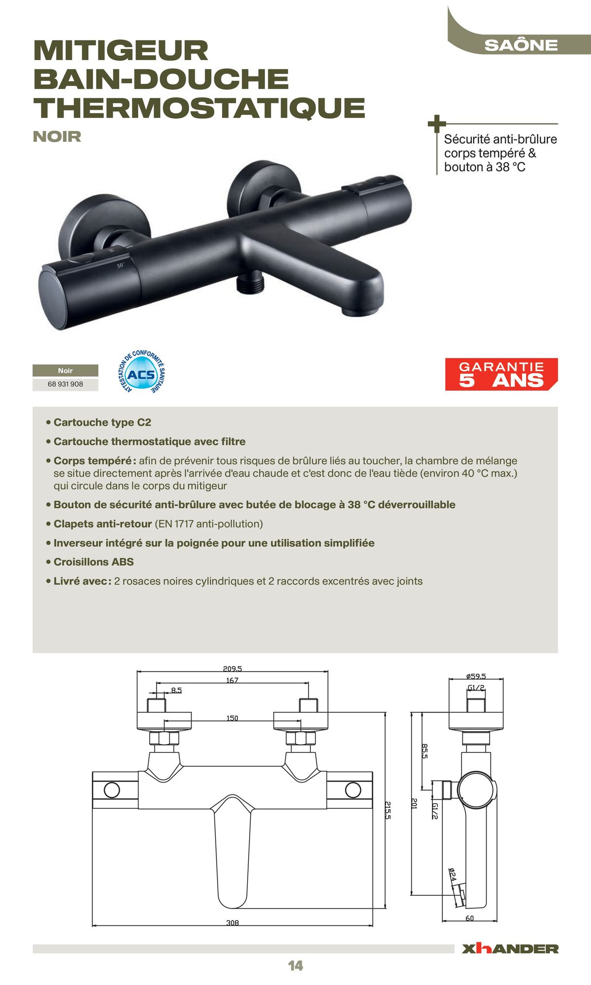 Catalogue La sélection robinetterie & sanitaire Confluence, page 00014