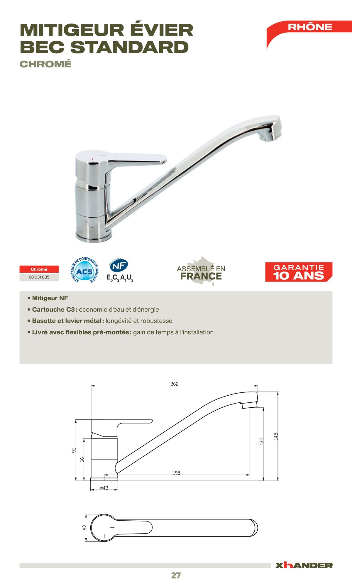 Catalogue La sélection robinetterie & sanitaire Confluence, page 00027