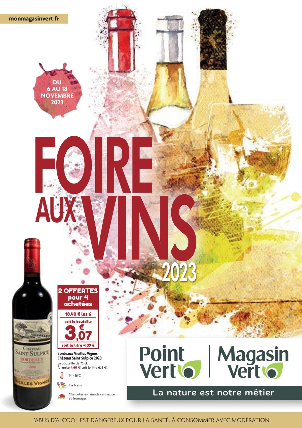 Catalogue Prospectus foire aux vins Point Vert Magasin Vert, page 00001