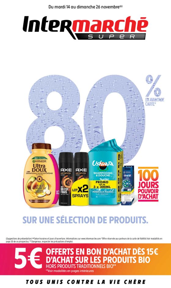 80% En avantage Carte*