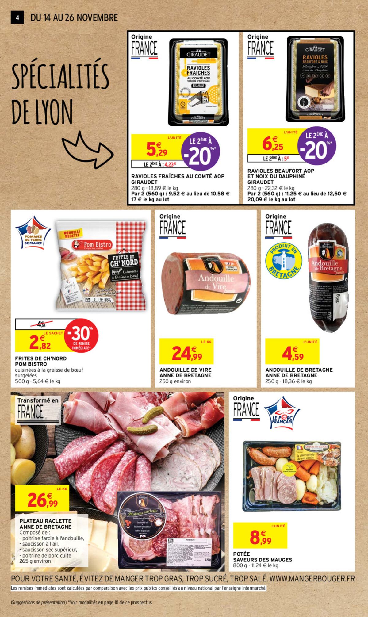 Catalogue LES PRODUITS DE NOS REGIONS SPECIAL PLATS D'HIVER, page 00004