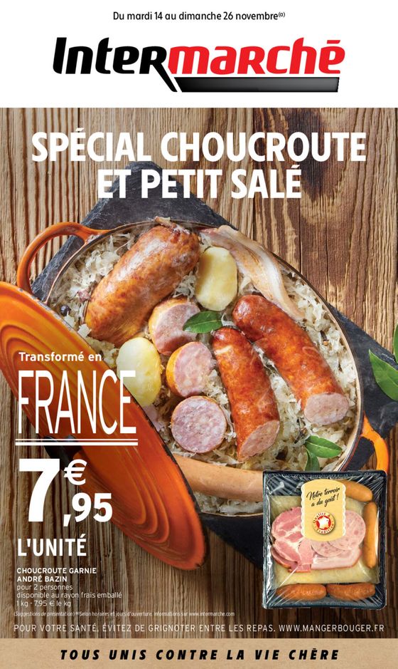 SPECIAL CHOUCROUTE ET PETIT SALE