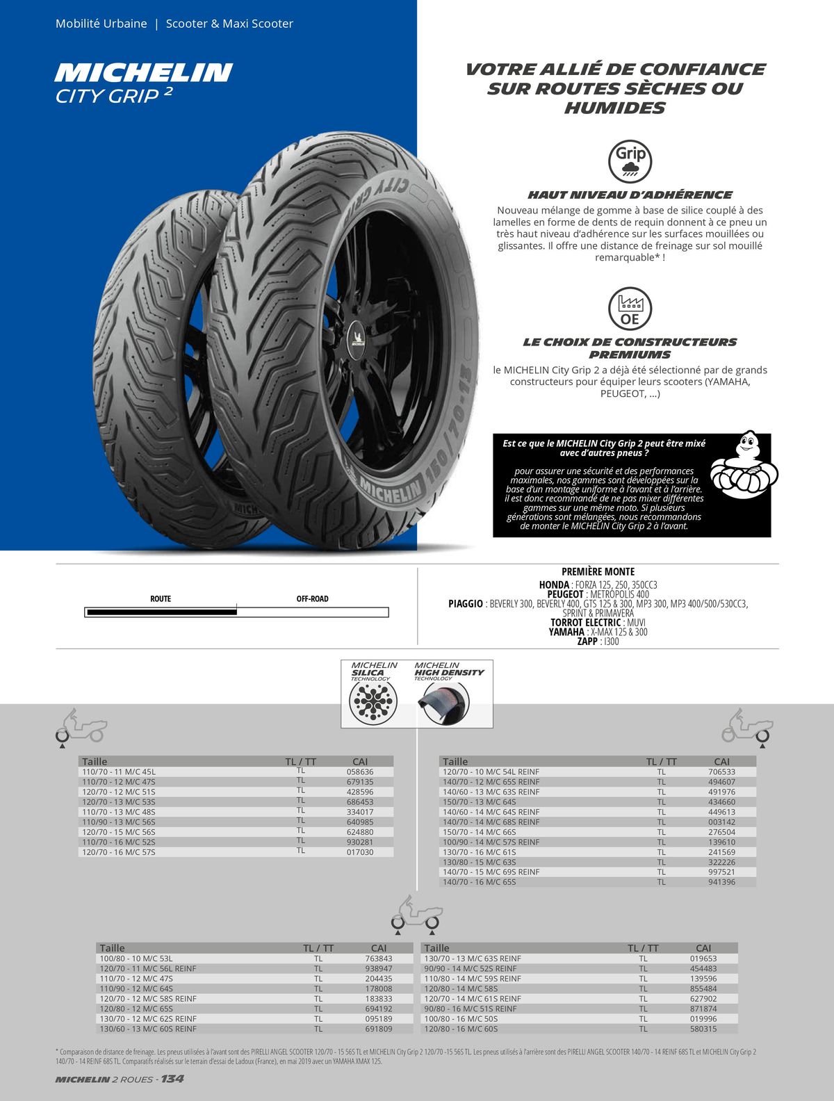 Catalogue MICHELIN Deux Roues 2023, page 00134