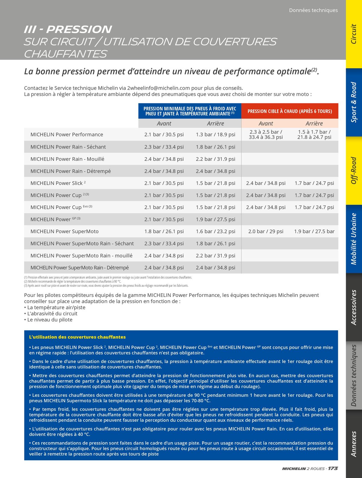 Catalogue MICHELIN Deux Roues 2023, page 00173