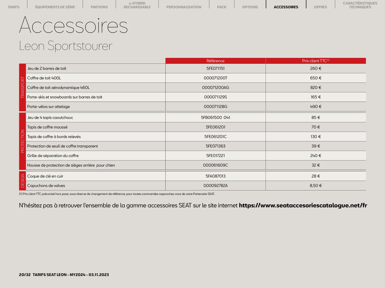 Catalogue SEAT Leon 5 portes-, page 00020