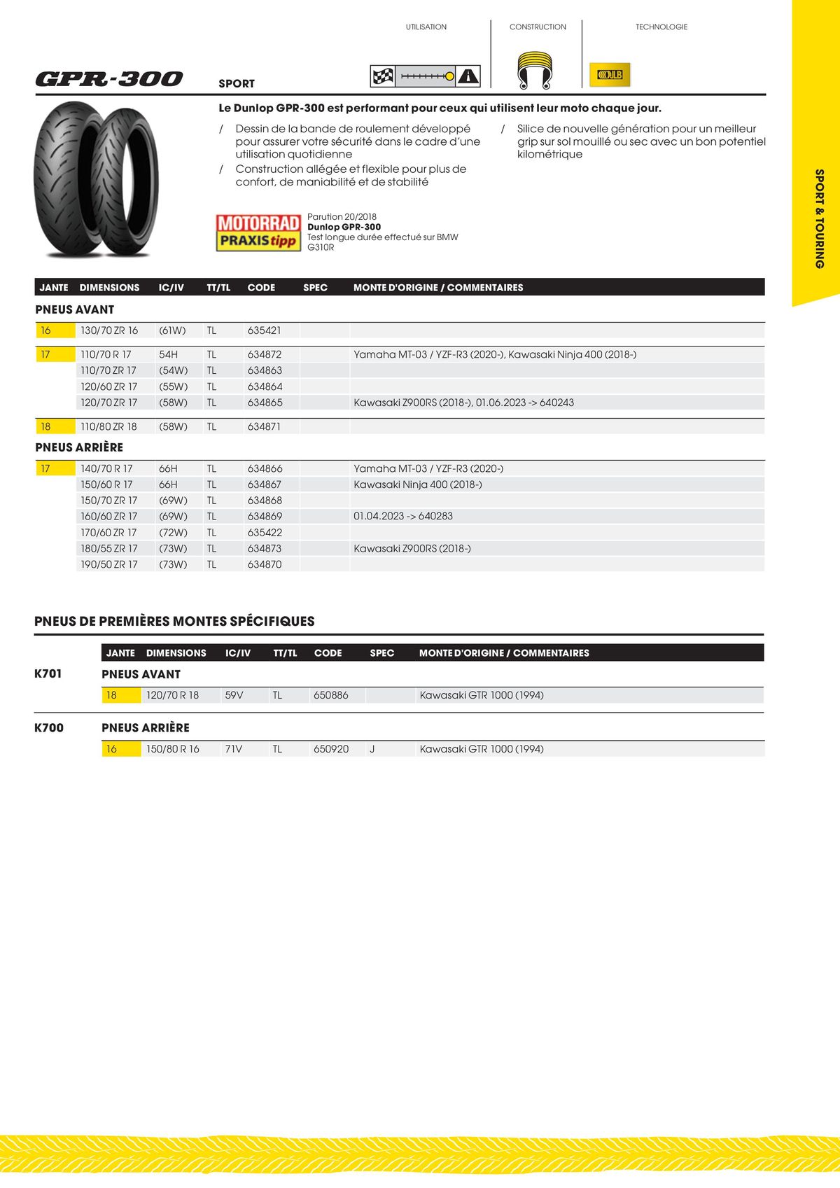 Catalogue DUNLOP Guide Produits 2023, page 00019