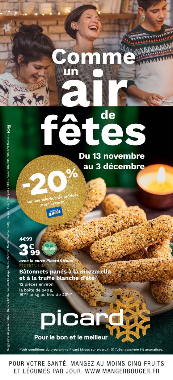 Catalogue Picard à Paris | Comme un air de fêtes | 13/11/2023 - 03/12/2023