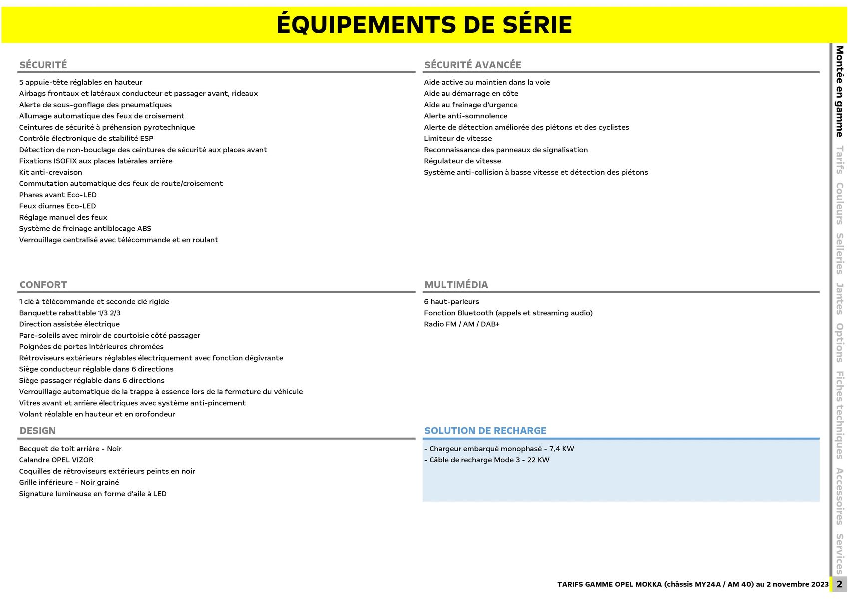 Catalogue Opel Nouveau Mokka, page 00003