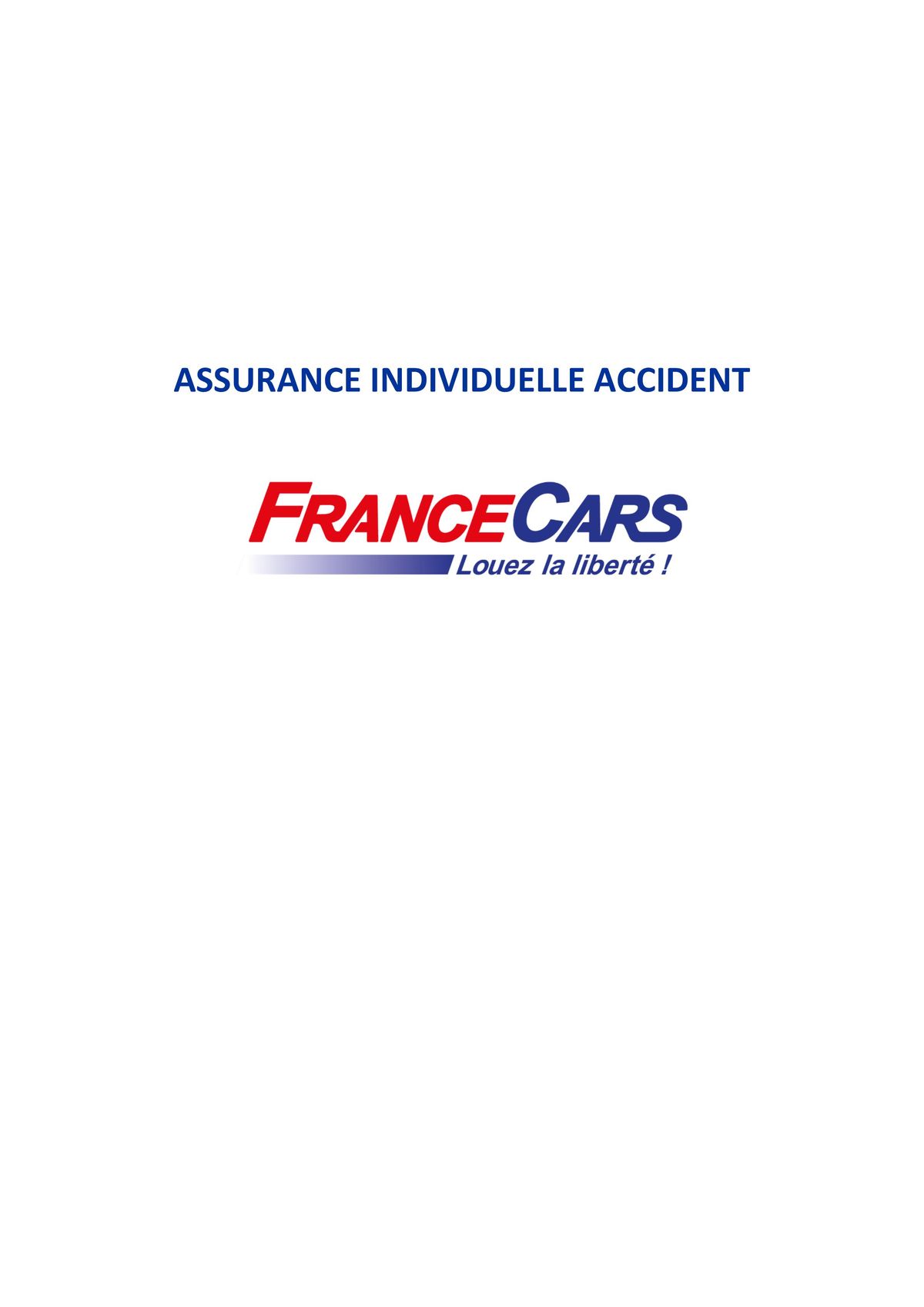Catalogue ASSURANCE INDIVIDUELLE ACCIDENT, page 00001