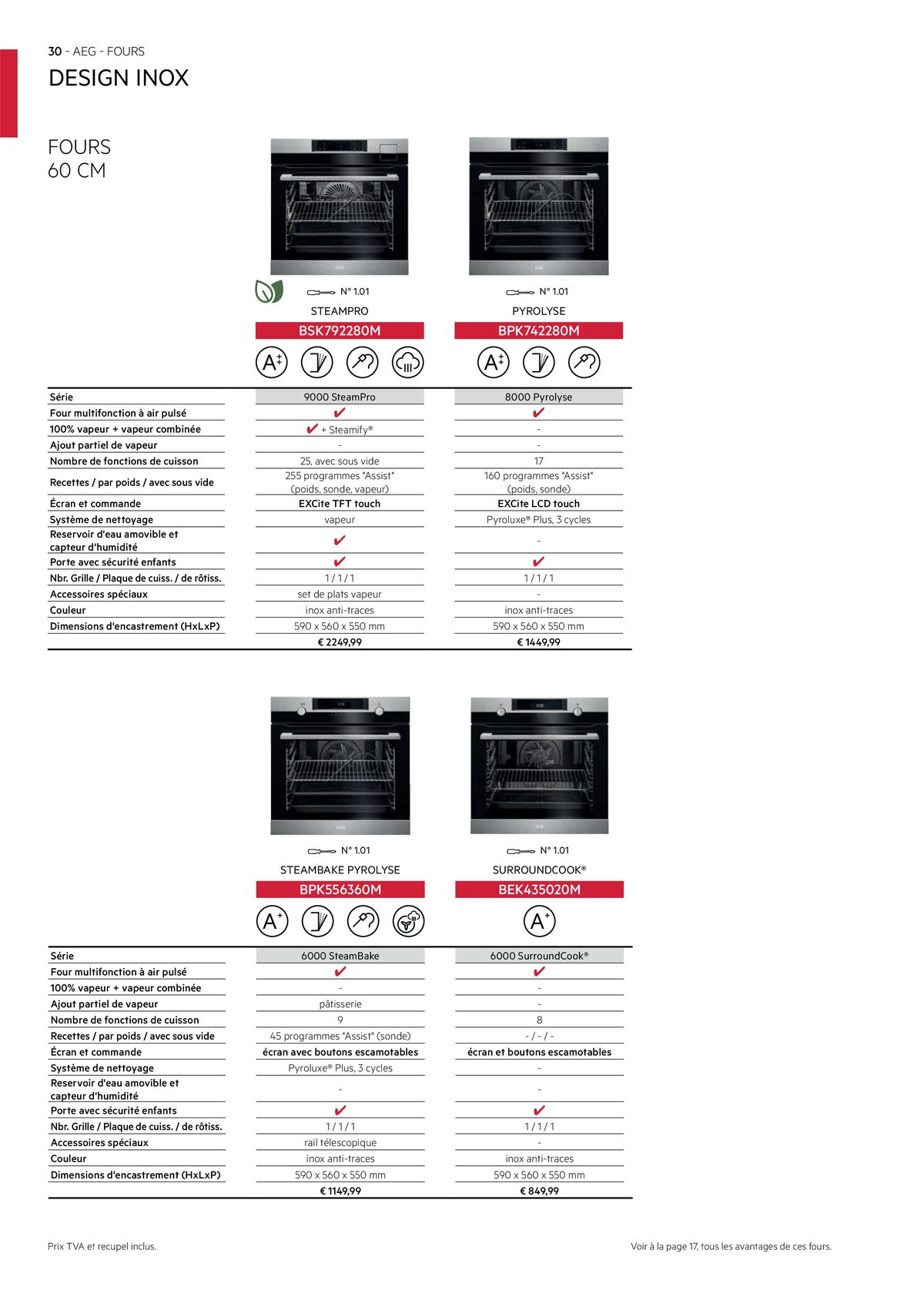 Catalogue APPAREILS ENCASTRABLES (CUISINISTES ), page 00030