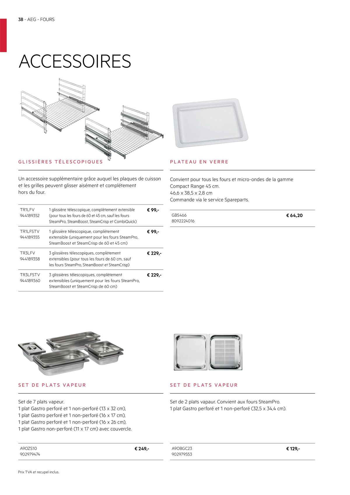 Catalogue APPAREILS ENCASTRABLES (CUISINISTES ), page 00038