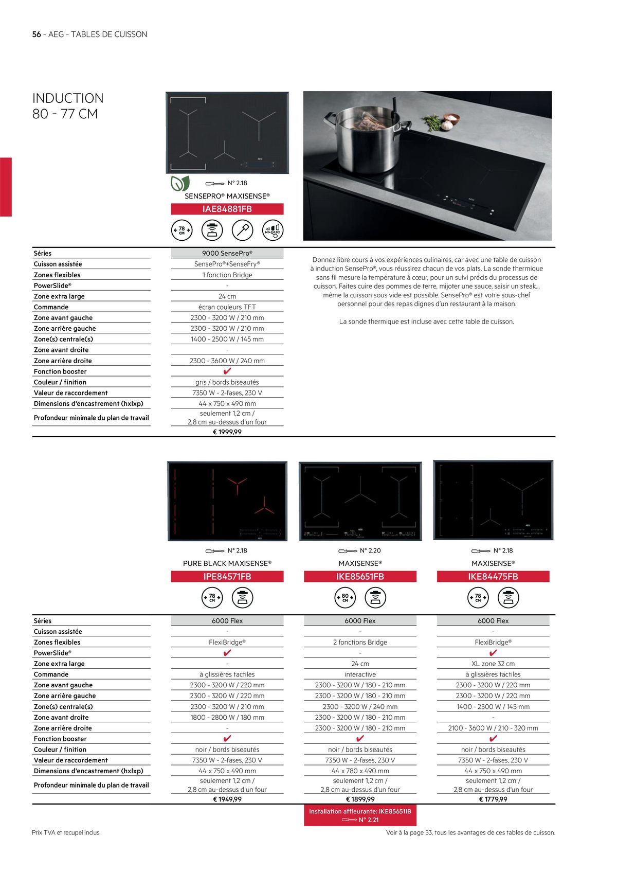 Catalogue APPAREILS ENCASTRABLES (CUISINISTES ), page 00056