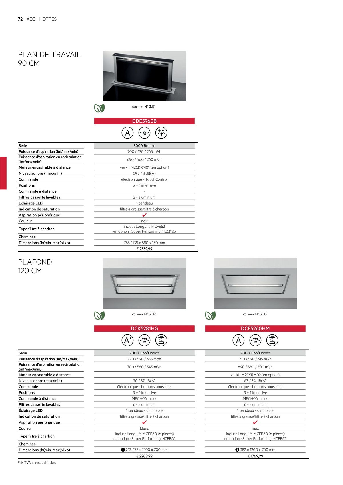 Catalogue APPAREILS ENCASTRABLES (CUISINISTES ), page 00072