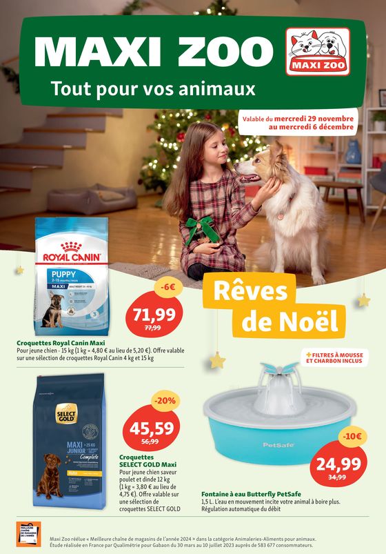 Catalogue Maxi Zoo | Tout pour vos animaux | 29/11/2023 - 06/12/2023