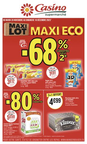 Catalogue Casino Supermarchés à Paris | MAXI LOT MAXI ECO | 27/11/2023 - 10/12/2023