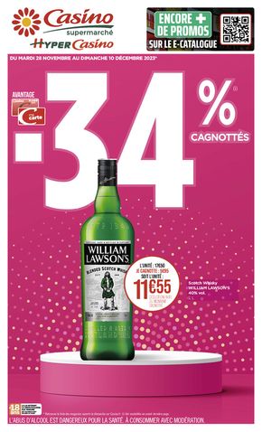 Catalogue Casino Supermarchés | -34% CAGNOTTÉS | 27/11/2023 - 10/12/2023